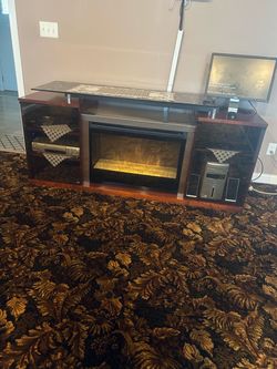 Fireplace tv stand