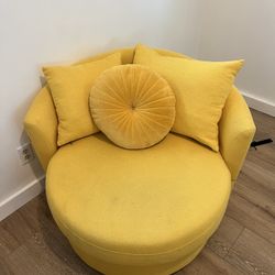 Yellow Swirly Chair