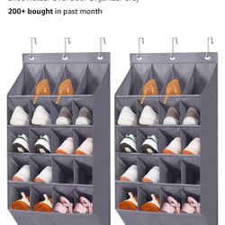 2 Pack Hanging Shoe Organizer 
