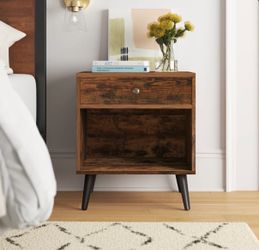 mid century modern nightstands (set of two)