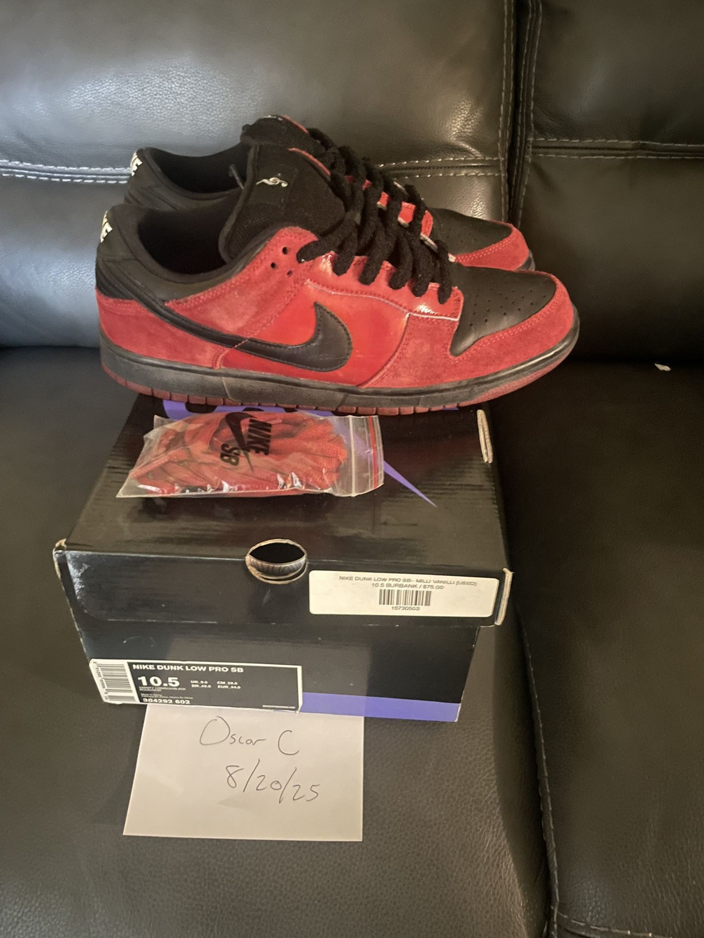 Nike SB Dunk Low Milli Vanilli Size 10.5 VNDS Condition
