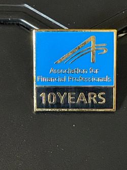 VINTAGE Enamel Lapel Pin of Association for Financial Professionals (AFP)
