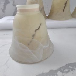 Brown Marbleized Glass  Bell