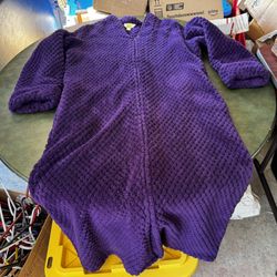 Purple Zippered Charter Club-Robe-100% Polyester Size Medium