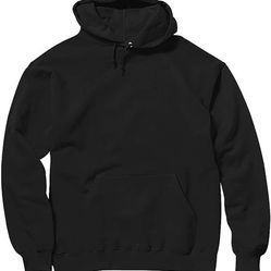 Heavy 80% Cotton 20% Polyester Adult Pullover Black Hoodie M, L, XL - $30