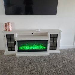 75 Inch 3 Sided Glass Electric Fireplace