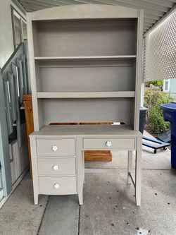 Stanley Desk with Hutch ( Used as a vanity.)