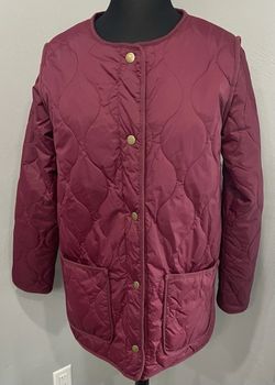 St. John's Bay Ruby red quilted coat