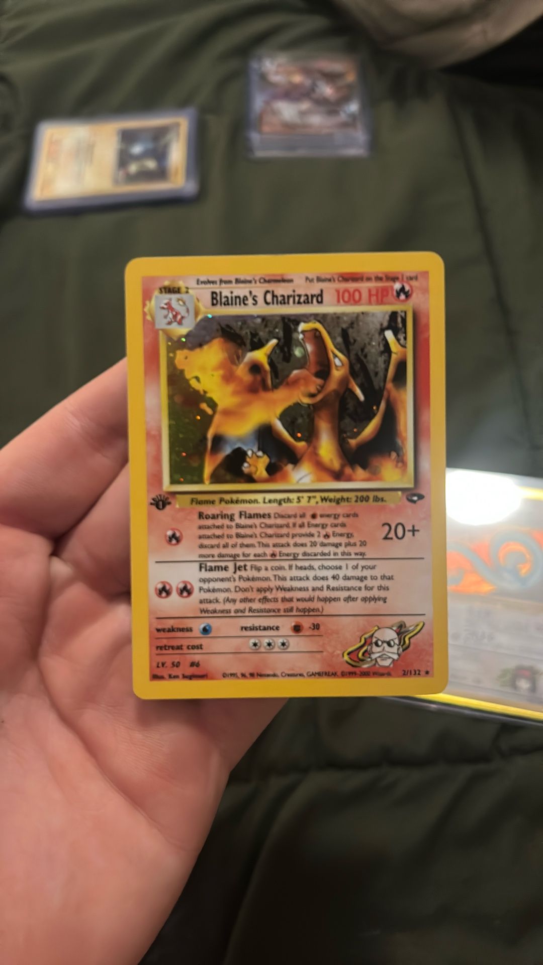 Blaine’s Charizard First Edition, Lightly Played Pokemon