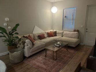 Corduroy beige couch