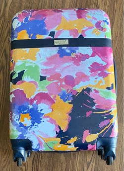 Carry-On Suitcase - Floral/Navy - Spinner Wheels