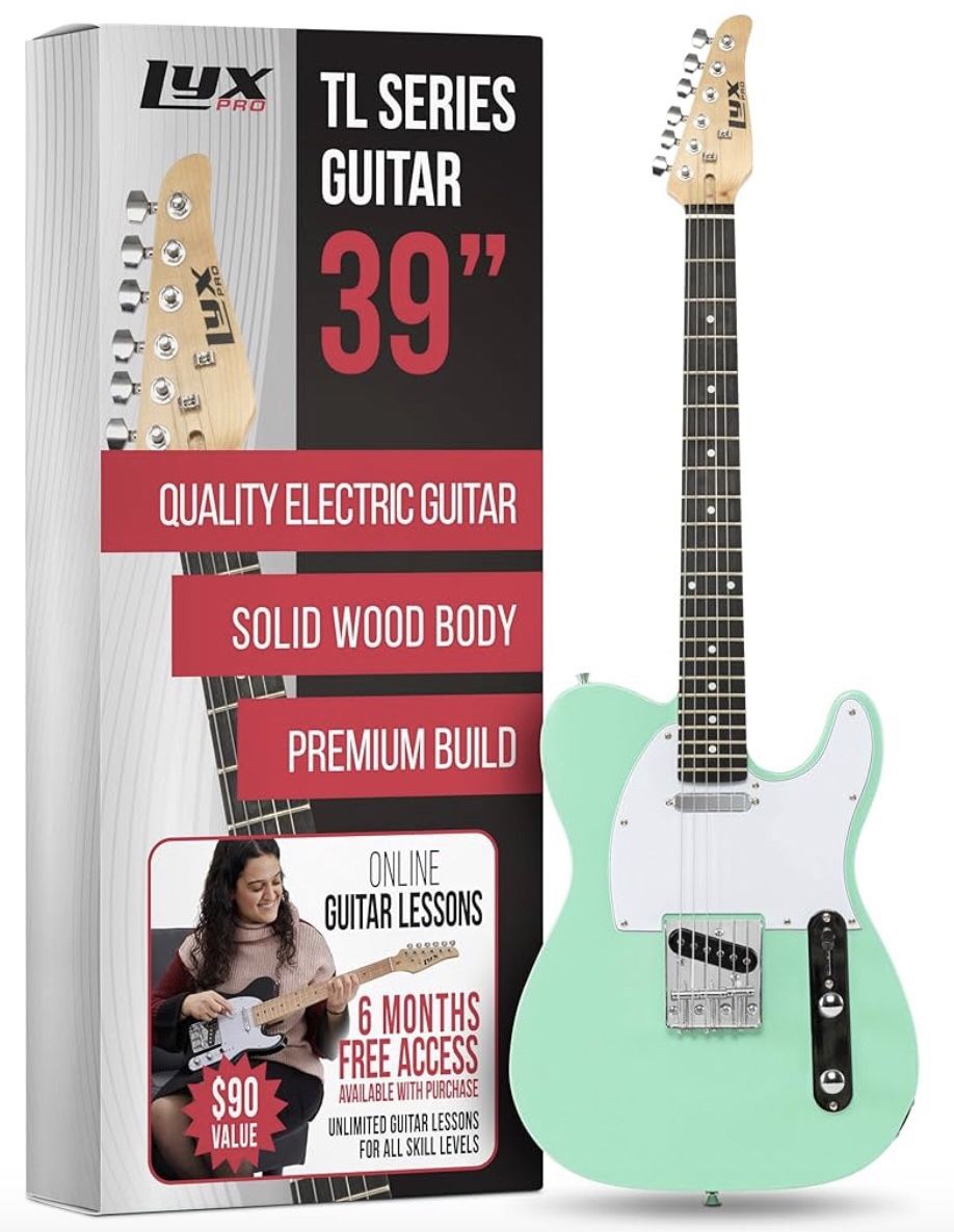 Lyx pro 39” mint green new electric guitar