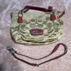Coach Brand New Bag/purse Red And Beige /Check out my other items!!!