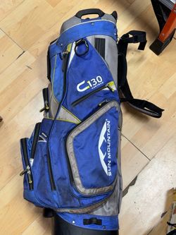 Sun Mountain C-130 Cart Golf Bag Blue Gray 14-Way Divider Putter Well