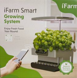 iFarm Hydroponics Growing System 28 Pods Indoor Garden with App Control 35W LED Grow Light, Water Shortage Alarm, Silent Pump, Complete Kit for Family