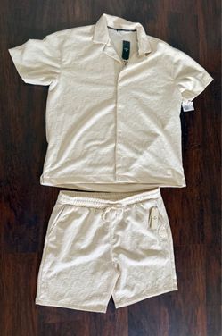 Mens clothes-Saints Studio Men's 2-Piece Short set