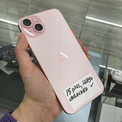 pink Apple iPhone 15 Plus Unlocked.  Cheap Phones, $50 Down W/approval 