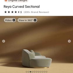 Immerse yourself in the enveloping comfort of the Reya Curved Sectional. Articulated by monumental arches and a refined silhouette, the Reya Sectional