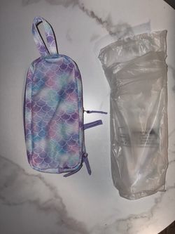 Mini Girls Mermaid Scales Glitter Backpack Purple/Multicolor Zip Outer Pockets