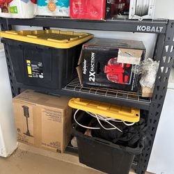 Kobalt 3 Tier Rack Shelves Storage Garage 