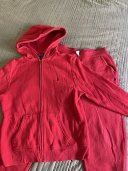 Red Polo Sweater And Pants Set KID $30