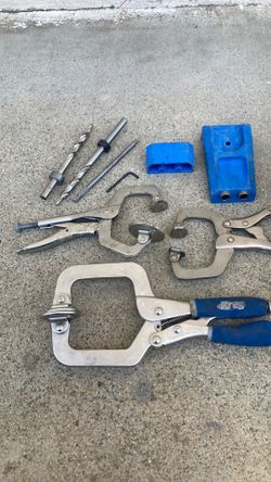 Look ! Original Kreg pocket-hole jig set and accessories . Deal !