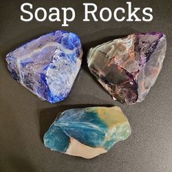 GIFT IDEA!  SOAP ROCKS SCENTED SOAPS (4oz) **Set of 3 in the main image**