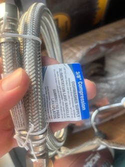 New Stainless Braided Appliance / Dishwasher Hoses Lot – 9 total