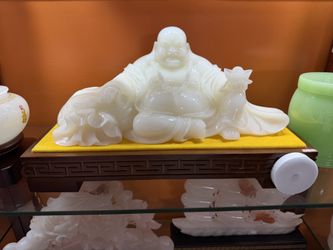 Jade Laughing Buddha Statue
