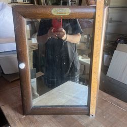 Antique ‘Los Angeles Towel Service Company’ Mirrored Cabinet 