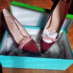 Kate Spade Deep Cherry Patent Leather heels 