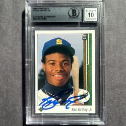 1989 Ken Griffey Jr. rookie card w/ on card Auto.Beckett Authenticated "10" Autograph. Negotiable 