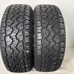 2 Tires 265 65 17 Dextero All Terrain Dat1 Like New No Repairs