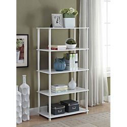 White 5 Sheld Standard Storage Bookshelf