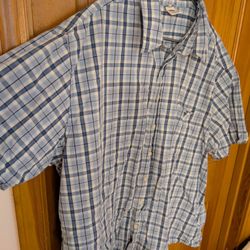 Old Navy Men's XXL Button Down Shirt Blue White Stripes
