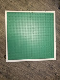 DIY LEGO Table with 4 Green Baseplates