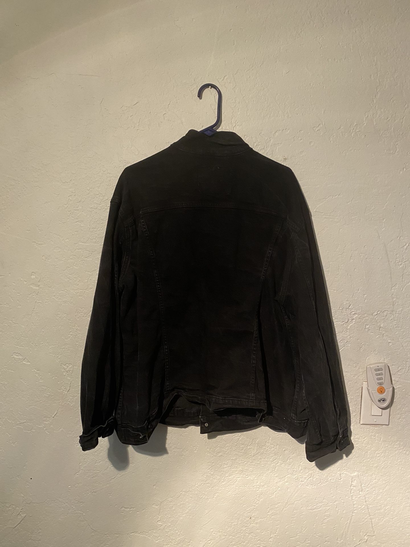 XL Black Denim Jean Jacket 