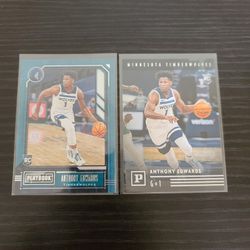 Rookie Anthony Edwards Timberwolves NBA basketball cards 
