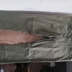 Calvin Klein Beige Men's Casual Pants Twill Solid Flat Front Regular Size 30