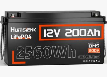 Humsienk 12V 200Ah 200A BMS LiFePO4 Battery