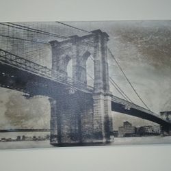 Stretched CANVAS BIG picture NEW York Bridge