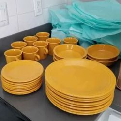 Marigold Fiestaware Dish Set