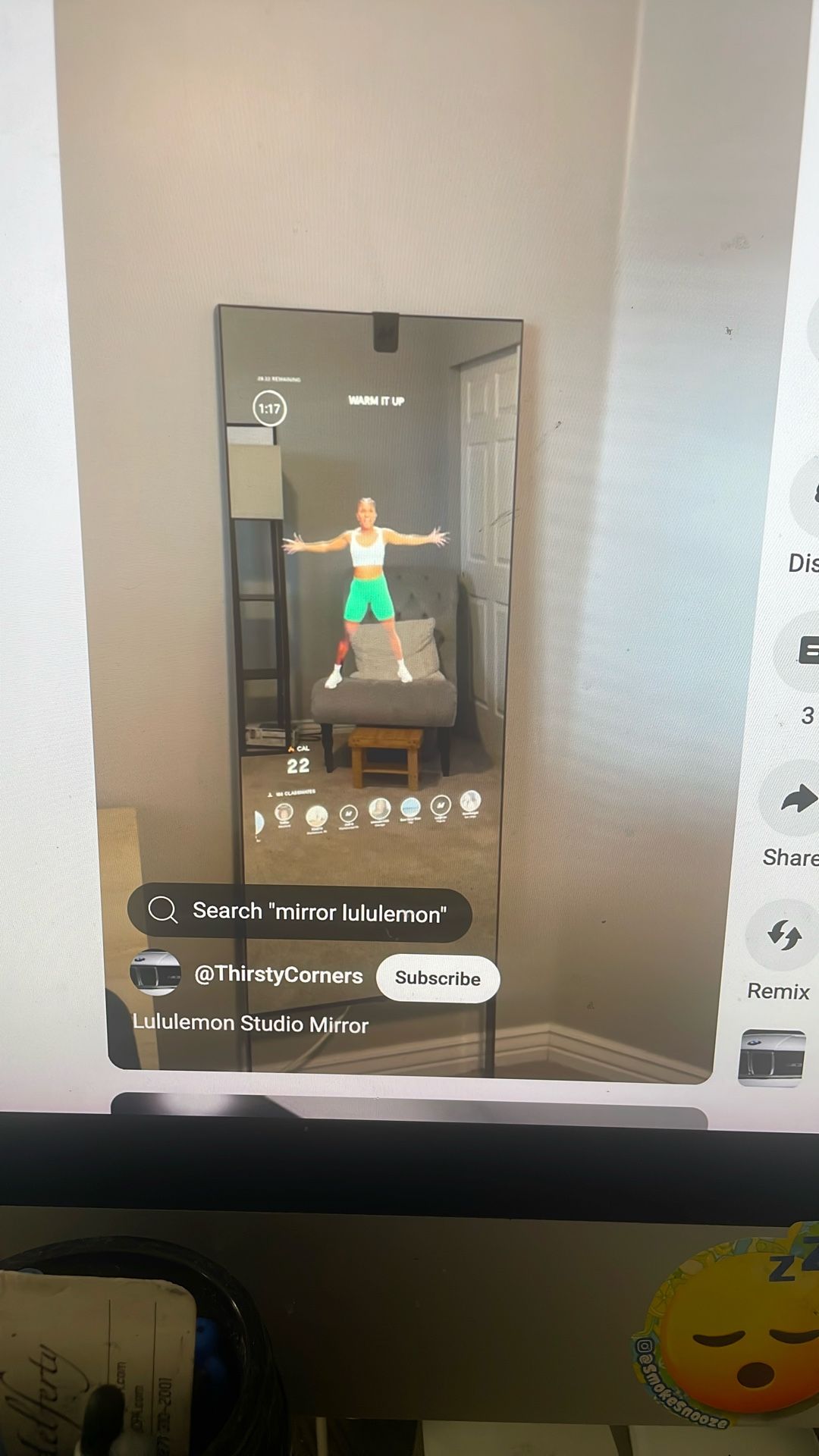 Interactive, Touchscreen Fitness Mirror