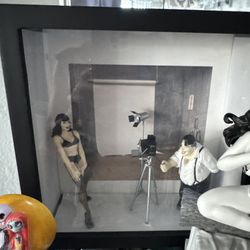 Betty Page In A Display  Case