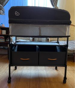 Foldable Baby Diaper Changing Station with Shelves