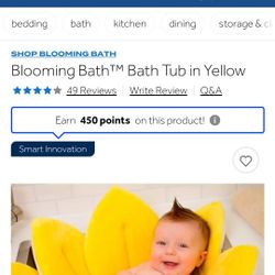 Blooming Bath™ Bath Tub in Yellow

