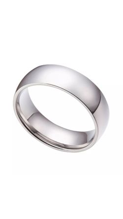 8mm Silver Stainless Steel Ring