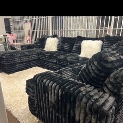 Brand New Super Plush Comfy Corduroy Sectional Set 