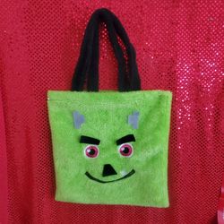 Green Monster Trick or Treat Bag.
