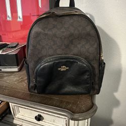 Coach Large Court Backpack In Signature Canvas